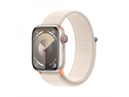 Apple Watch Series 9 GPS + Cellular 41mm Starlight Aluminium Case with Starlight Sport Loop MRHQ3QC-A