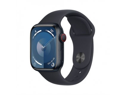 Apple Watch Series 9 GPS + Cellular 41mm Midnight Aluminium Case with Midnight Sport Band - S/M MRHR3QC-A