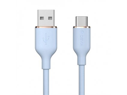 Devia kábel USB-A to USB-C Jelly Series Silicone Cable 1.2m - Blue 6938595386633