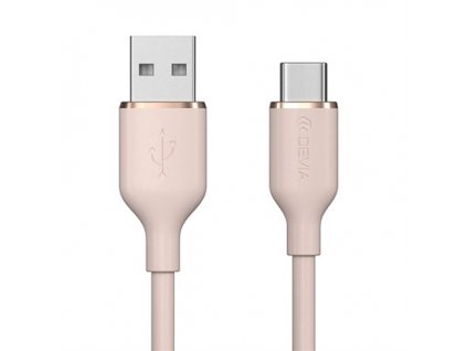 Devia kábel USB-A to USB-C Jelly Series Silicone Cable 1.2m - Pink 6938595386640