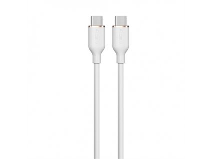 Devia kábel USB-C to USB-C Jelly Series Silicone Cable 1.2m - White 6938595386664