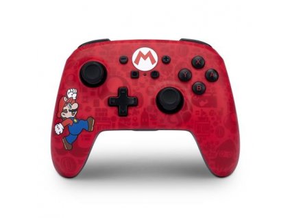 PowerA Enhanced Nabíjecí bezdrátový herní ovladač pro Nintendo Switch - Super Mario Here We Go 1525741-01