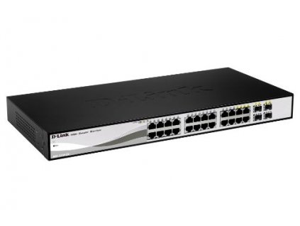 D-Link DGS-1210-26 L2/L3 Smart+ switch, 24x GbE, 2x SFP, fanless DGS-1210-26-E