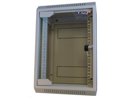 LEXI-Net 10" nástěnný rozvaděč 9U 310x260, skleněné dveře, svařovaný, šedý LN9U-10-31-26 Lexi-NET