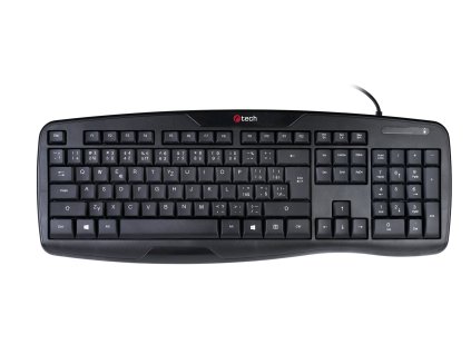 Klávesnice C-TECH KB-107 USB, ERGO, černá, CZ/SK C-Tech