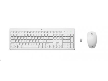 HP Bezdrátová klávesnice a myš HP 230 - bílá CZ/SK 3L1F0AA-BCM
