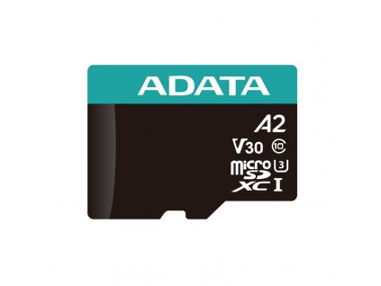 ADATA MicroSDXC karta 512GB Premier Pro UHS-I V30S (R:100/W:80 MB/s) + SD adaptér AUSDX512GUI3V30SA2-RA1