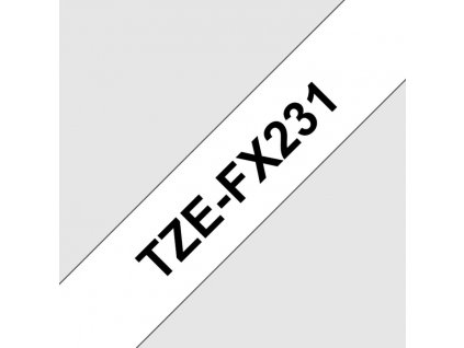 TZE-FX231, bílá / černá, 12 mm TZEFX231 Brother