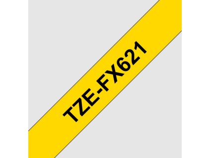 TZE-FX621, žlutá / černá, 9mm TZEFX621 Brother