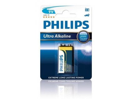 Philips baterie 9V ExtremeLife+, alkalická - 1ks 6LR61E1B-10