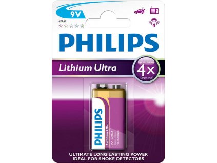 Philips baterie 9V Ultra lithium 6FR61LB1A-10