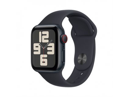 Apple Watch SE GPS + Cellular 40mm Midnight Aluminium Case with Midnight Sport Band - S/M MRG73QC-A