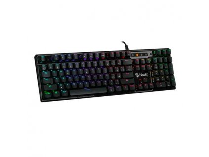 A4tech Bloody B750N mechanická herní klávesnice, podsvícená, Green Switch, USB, CZ, černá B750N-BK-GS A4Tech
