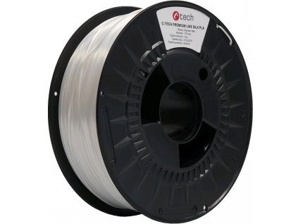 C-TECH Tisková struna (filament) PREMIUM LINE, Silk PLA, dopravní bílá, RAL9003, 1,75mm, 1kg 3DF-P-SPLA1.75-9003 C-Tech