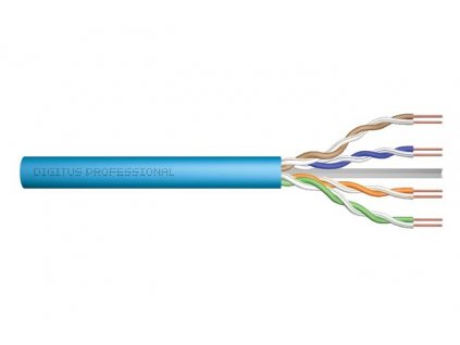 DIGITUS Instalační kabel CAT 6A U-UTP, 500 MHz Eca (EN 50575), AWG 23/1, 500 m buben, simplex, barva modrá DK-1613-A-VH-5 Digitus