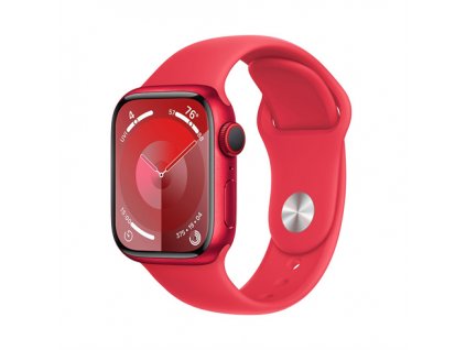 Apple Watch Series 9 GPS + Cellular 41mm (PRODUCT)RED Aluminium Case with (PRODUCT)RED Sport Band - S/M MRY63QC-A