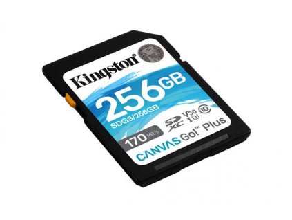 256 GB .SDXC karta Kingston Canvas Go Plus ( r170MB/s, w90MB/s ) SDG3-256GB
