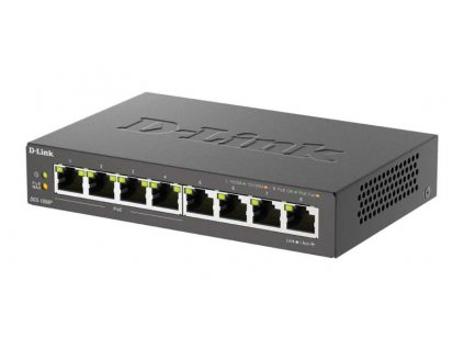 D-Link DGS-1008P/E 8-port 10/100/1000 Desktop Switch w/ 4 PoE Ports DGS-1008P-E