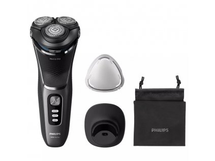 Philips Series 3000 S3343/13 zastřihovač vousů, samoostřicí břity PowerCut, suché a mokré holení, černý S3343-13