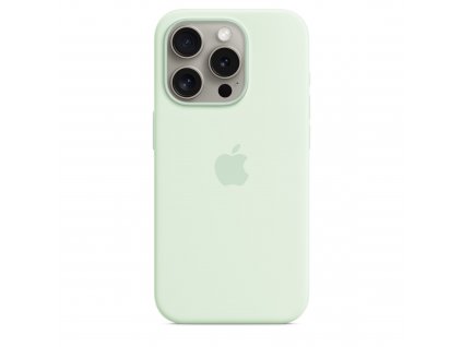 iPhone 15 ProMax Silicone Case with MS - Soft Mint MWNQ3ZM-A Apple