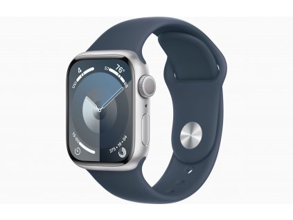 Apple Watch S9/45mm/Silver/Sport Band/Storm Blue/-M/L MR9E3QC-A