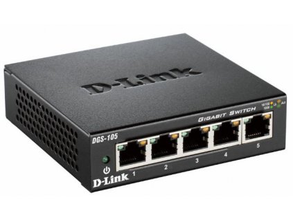D-Link DGS-105/E 5-port 10/100/1000 Gigabit Metal Housing Desktop Switch DGS-105-E
