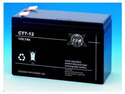 Batéria - CTM CT 12-7 (12V/7Ah - Faston 187), životnosť 5 rokov 04374