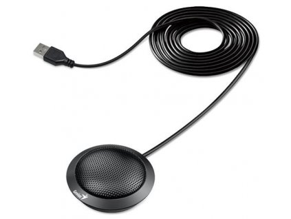 Genius MIC-100U Mikrofon, drátový, stolní, konferenční, všesměrový, citlivost -52,5dB, USB, 2m, černý 31700001400