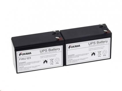 Batérie - FUKAWA FWU-123 sada batérií pre APCRBC123 (12V/7Ah, 2ks) 12984 Fukawa