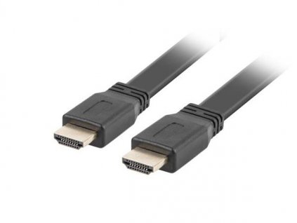 LANBERG HDMI M / M 2.0 plochý kabel 1,8m 4K, černý CA-HDMI-21CU-0018-BK Lanberg