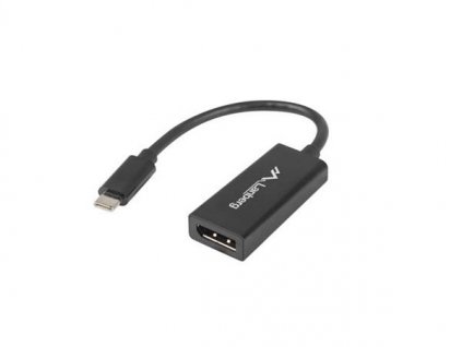 LANBERG USB-C(M) 3.1 na Displayport(F) adaptér kabel 15CM černý AD-UC-DP-01 Lanberg