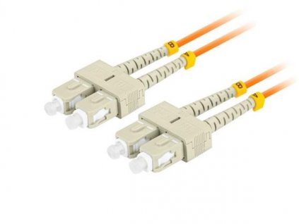 LANBERG optický patch cord MM SC/UPC-SC/UPC duplex 2m LSZH OM2 50/125 průměr 3mm, barva oranžová FO-SUSU-MD21-0020-OG Lanberg
