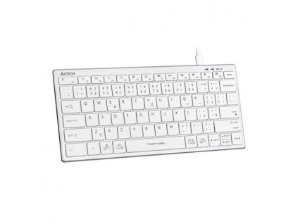A4tech Klávesnice FX51, kancelářská klávesnice, membránová, bezdrátová, CZ/SK, Bílá FX51-WH A4Tech