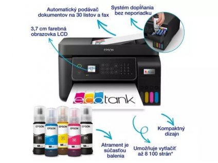 Epson EcoTank L5310 A4, color MFP, Fax, ADF, USB, LAN, WiFi C11CJ65412