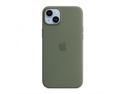 Apple iPhone 14 Plus Silicone Case with MagSafe - Olive MQUD3ZM-A