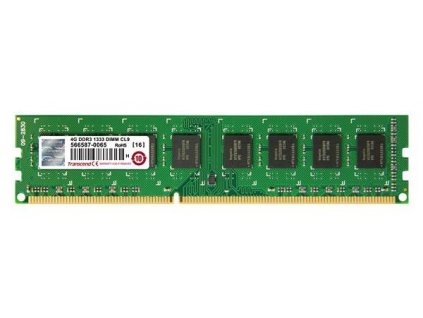 TRANSCEND TSRam™ DDR3 4GB 1333MHz DIMM, 256Mx8 CL9, maloobchod TS512MLK64V3N Transcend