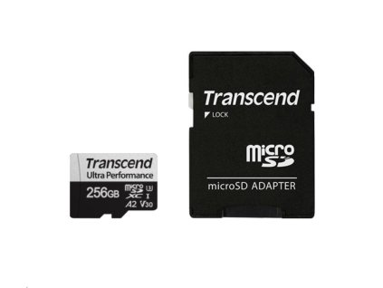 Karta TRANSCEND MicroSDXC 256GB 340S, UHS-I U3 A2 Ultra Performace 160/125 MB/s TS256GUSD340S Transcend