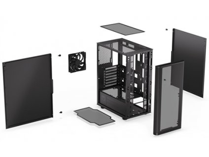 Endorfy skříň Signum 300 Core / 2xUSB / 2x120mm fan PWM / mesh panel / tvrzené sklo / černá EY2A001 CoolerMaster