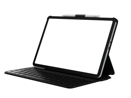 N83 keyboard with green pad side view open work s