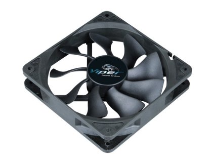 AKASA ventilátor Viper, čierny Ventilátor 12cm, 120x120x25mm, HDB, 4 pin PWM AK-FN065 Akasa