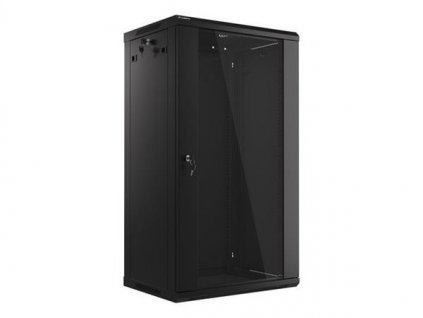 LANBERG RACK CABINET 19” WALL-MOUNT 22U/600X450 (FLAT PACK) BLACK V2 WF01-6422-10B Lanberg