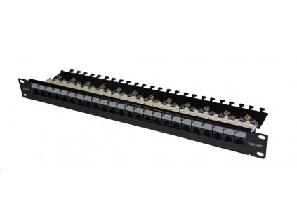 19" Patch panel EXCLUSIVE 24portový, UTP, Cat 6, s hrotom PATCHP24PHZ6-EX Lexi-NET