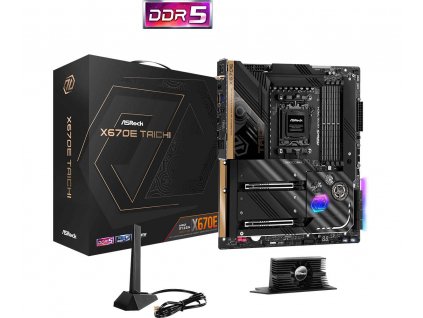 ASRock MB Sc AM5 X670E TAICHI, AMD X670, 4xDDR5, 1xHDMI, WI-FI, EATX