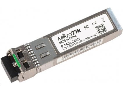 Mikrotik SFP (miniGBIC) modul S-55DLC80D, SM, 80km, 1.25G, 1550 nm, LC duplex MikroTik