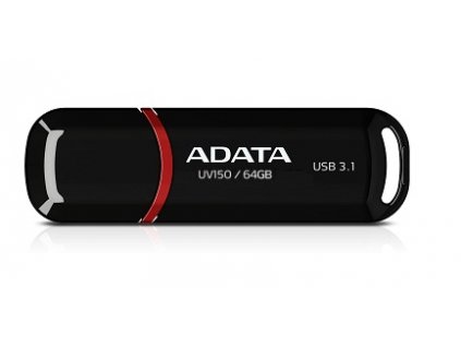 ADATA UV150/64GB/40MBps/USB 3.1/Černá AUV150-64G-RBK