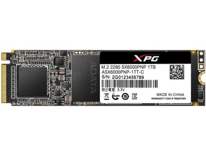 ADATA SSD 1TB XPG SX6000 Pro PCIe Gen3x4 M.2 2280 (R:2100/W:1400 MB/s) ASX6000PNP-1TT-C