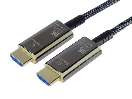 PremiumCord Ultra High Speed HDMI 2.1 optický fiber kabel 8K@60Hz,zlacené 10m kphdm21t10