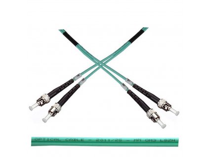 Optický patch kabel duplex ST-ST 50/125 MM 1m OM3 OEM