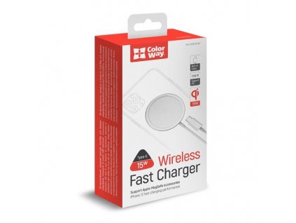 ColorWay MagSafe nabíjačka Qi Fast Charger 15W pre iPhone CW-CHW27Q-WT