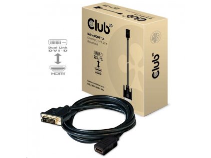 Kábel Club3D DVI-D na HDMI 1.4 obojsmerné, (M/F), 2m CAC-1211 Club 3D